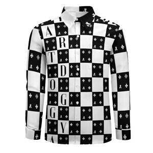 ArtDoggy™ Peach Velvet Long Sleeve Button Up