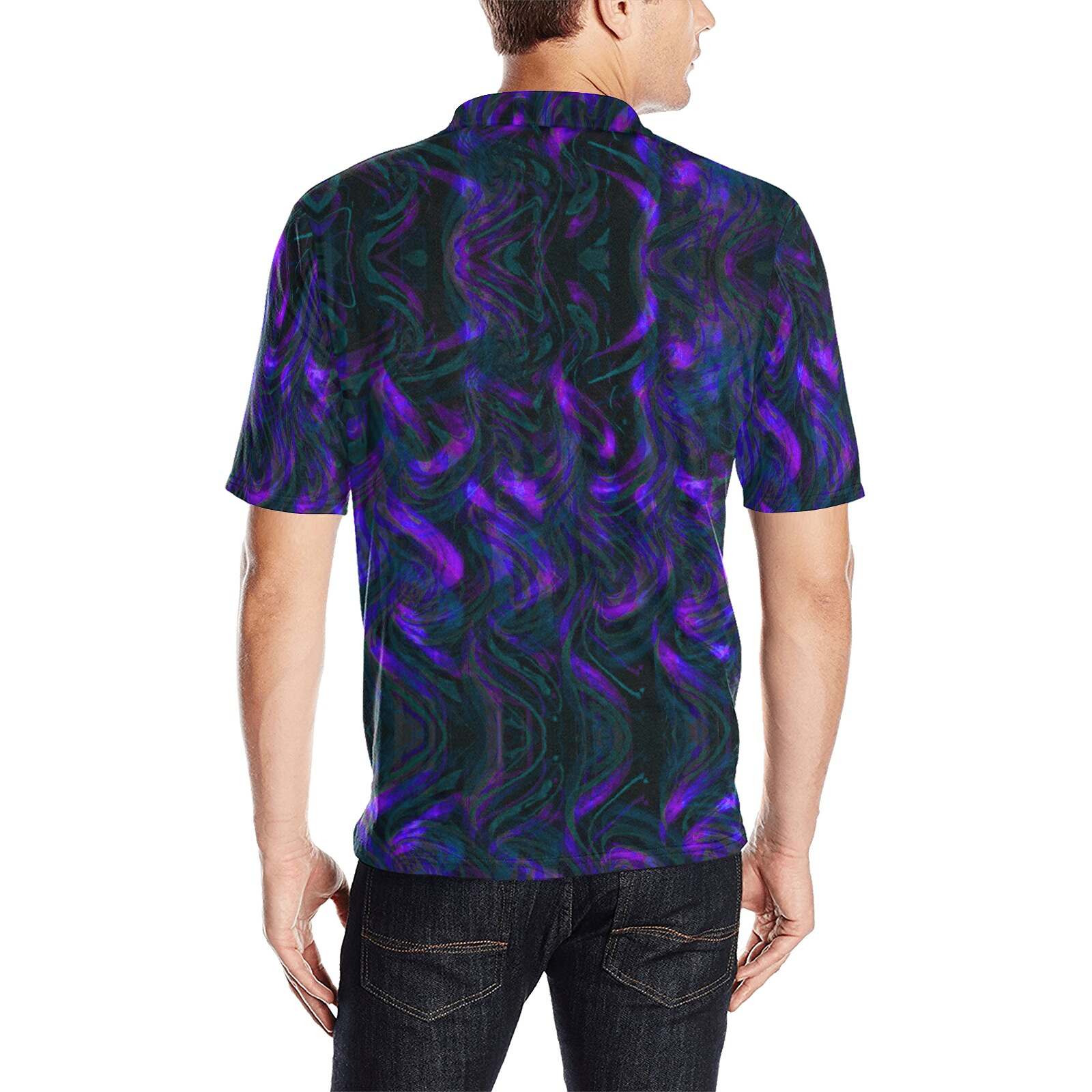 ArtDoggy™ Men's Buttoned Polo Shirt - Image 3