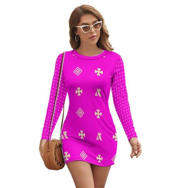 ADpld™ Long Sleeve Slim Dress - Image 26