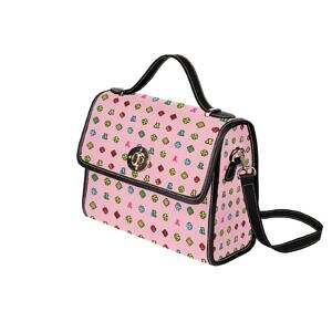 ADpld™ Multicolor Shoulder Strap Lock Bag pink front right display ADpld™ Multicolor Shoulder Strap Lock Bag pink front right display