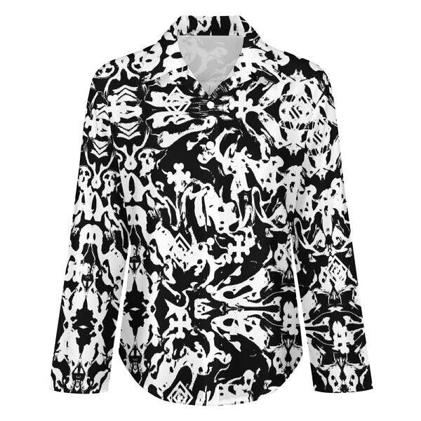 ADpld™ Relaxed Hem Button Up Shirt - Image 3