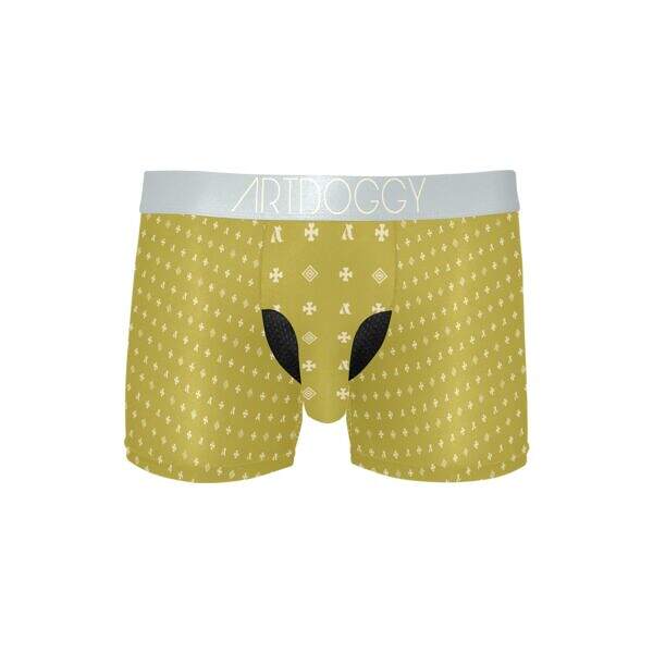ADpld™ Crema Silverband Boxer Briefs dark khaki front display