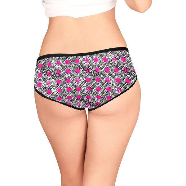 ArtDoggy™ Modern High-cut Brief Panty deep pink back model display