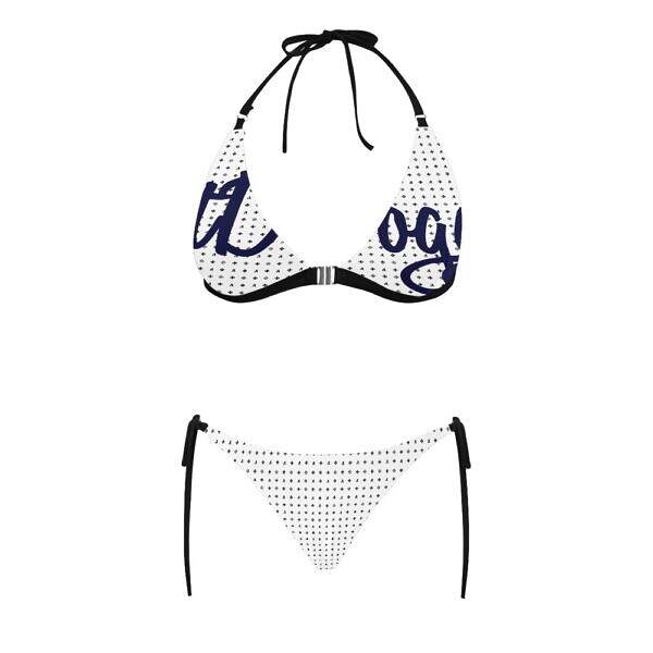 ADpld™ Buckle Bikini Swimsuit white front Display