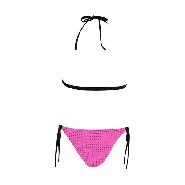 ADpld™ Buckle Bikini Swimsuit hot pink back Display