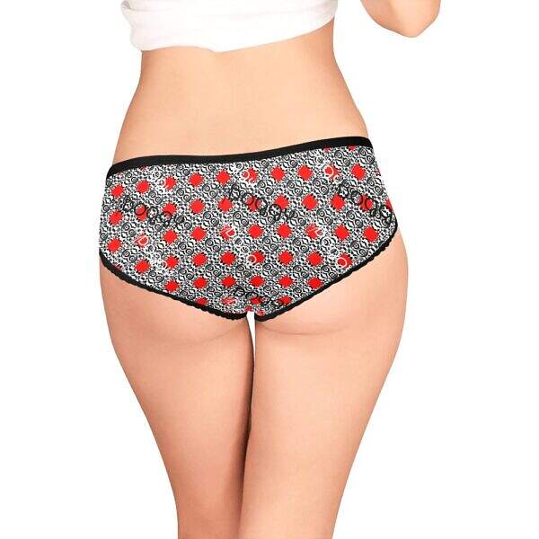 ArtDoggy™ Modern High-cut Brief Panty red back model Display