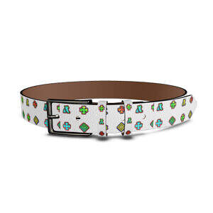 ADpld™ Multicolor Leather Belt White Profile