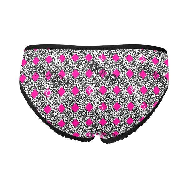 ArtDoggy™ Modern High-cut Brief Panty deep pink back display