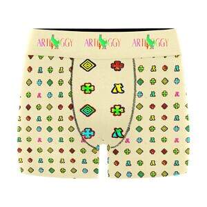 ADpld™ Multicolor Classic Boxer Briefs pale goldenrod front display