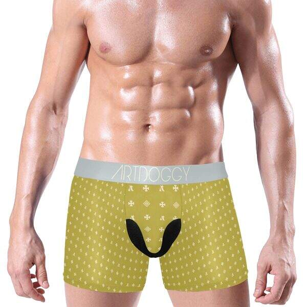 ADpld™ Crema Silverband Boxer Briefs dark khaki front model display