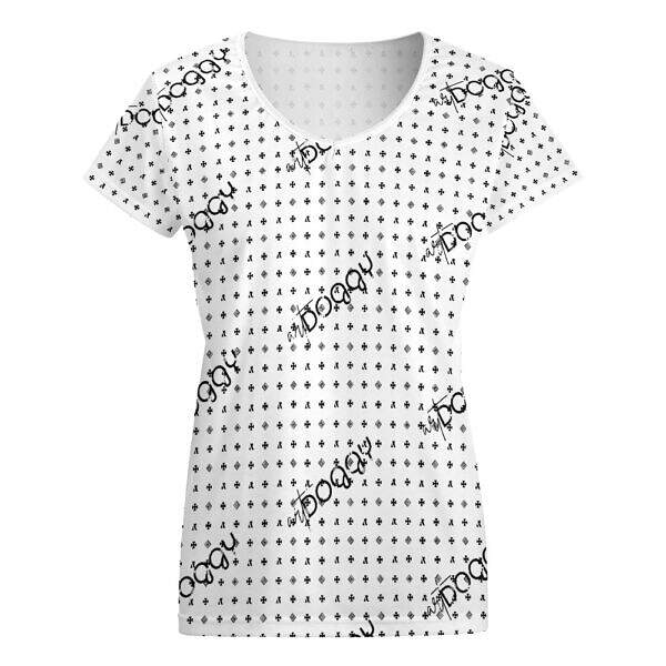 ADpld™ V-neck Short Sleeve T-shirt white front display