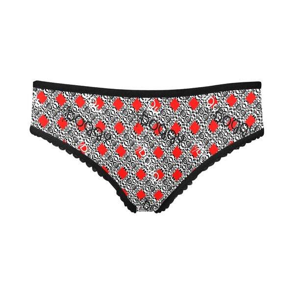 ArtDoggy™ Modern High-cut Brief Panty red front Display