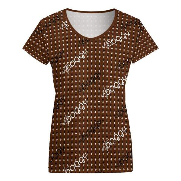 ADpld™ V-neck Short Sleeve T-shirt maroon front display