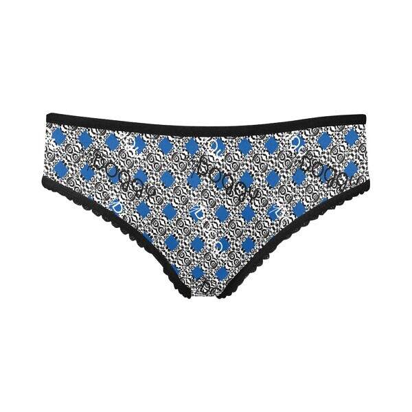 ArtDoggy™ Modern High-cut Brief Panty dark slate blue front display