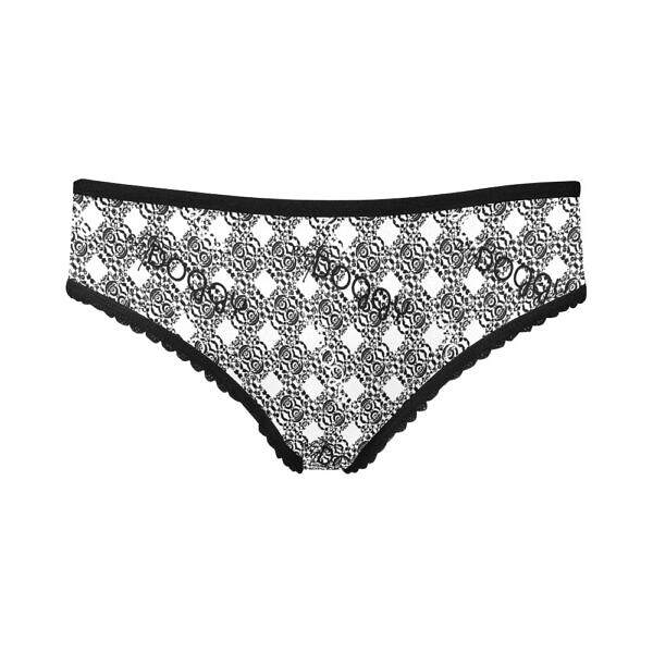 ArtDoggy™ Modern High-cut Brief Panty white front Display