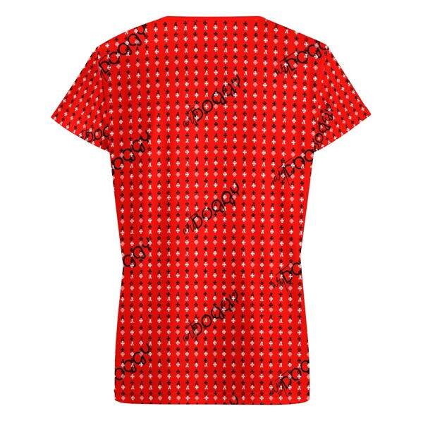 ADpld™ V-neck Short Sleeve T-shirt red back display