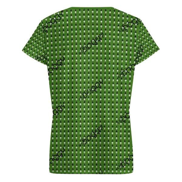 ADpld™ V-neck Short Sleeve T-shirt green back display
