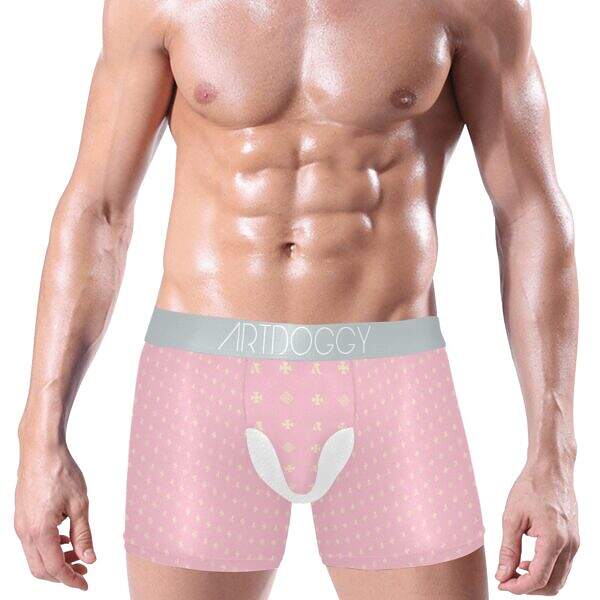 ADpld™ Crema Silverband Boxer Briefs pink front model display