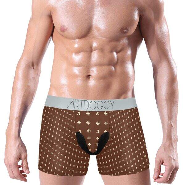 ADpld™ Crema Silverband Boxer Briefs maroon front model display