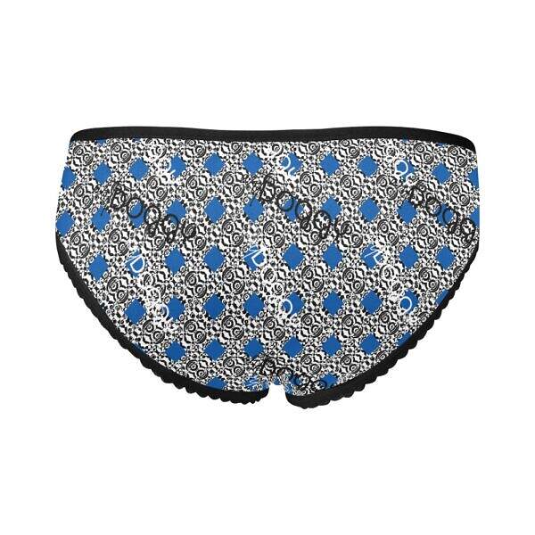 ArtDoggy™ Modern High-cut Brief Panty dark slate blue back display