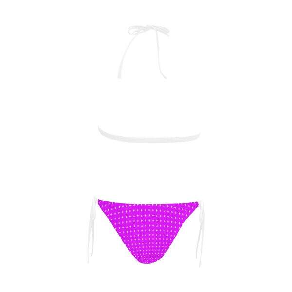 ADpld™ Buckle Bikini Swimsuit magenta back Display
