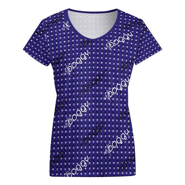ADpld™ V-neck Short Sleeve T-shirt midnight blue front display