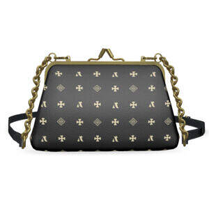 ADpld™ Crema Flat Frame Clutch Bag gold display