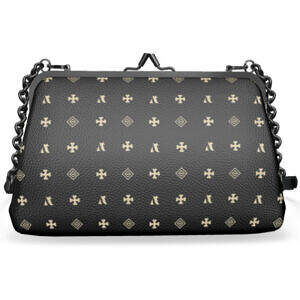 ADpld™ Crema Flat Frame Clutch Bag gunmetal display large