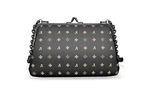 ADpld™ Crema Flat Frame Clutch Bag gunmetal display large