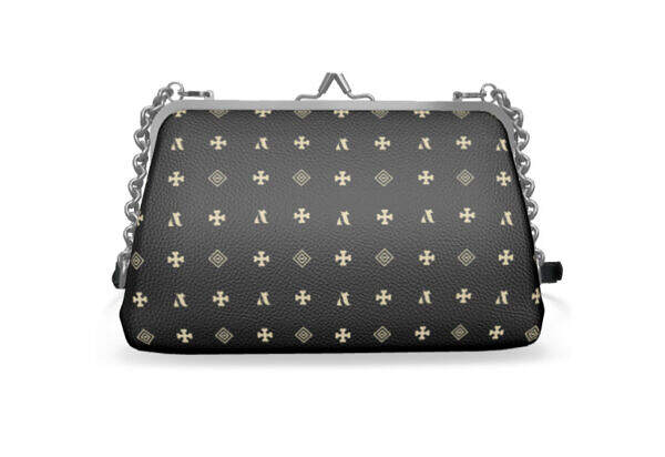 ADpld™ Crema Flat Frame Clutch Bag nickel display large