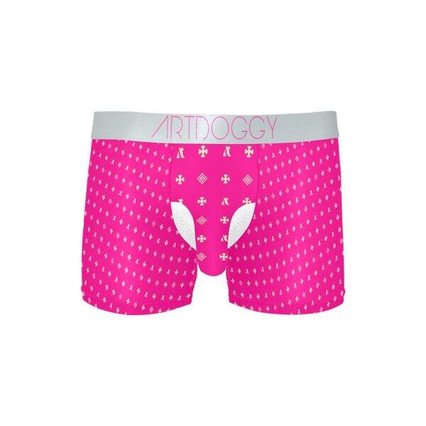 ADpld™ Crema Silverband Boxer Briefs deep pink front display