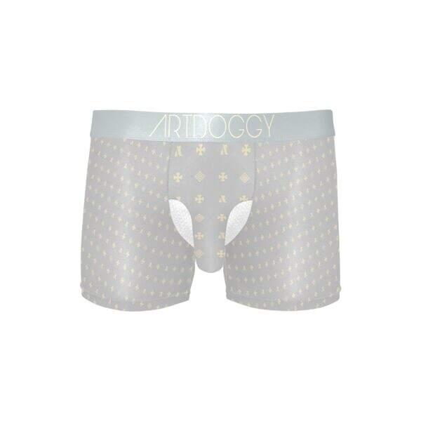 ADpld™ Crema Silverband Boxer Briefs silver front display