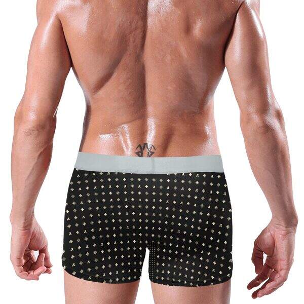 ADpld™ Crema Silverband Boxer Briefs Black back model display