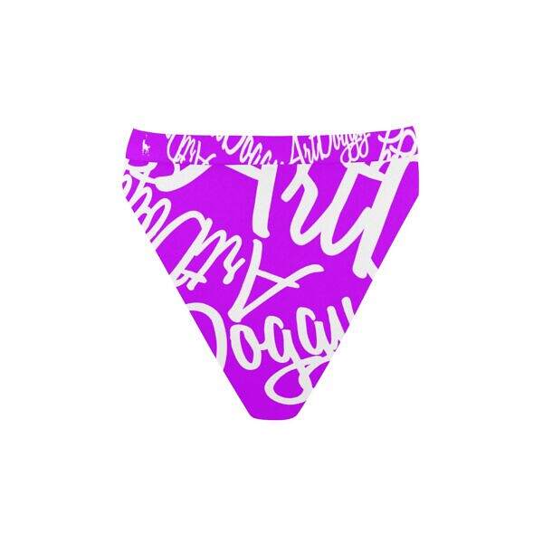ArtDoggy™ High-Waisted Retro Bikini Bottom medium orchid back display