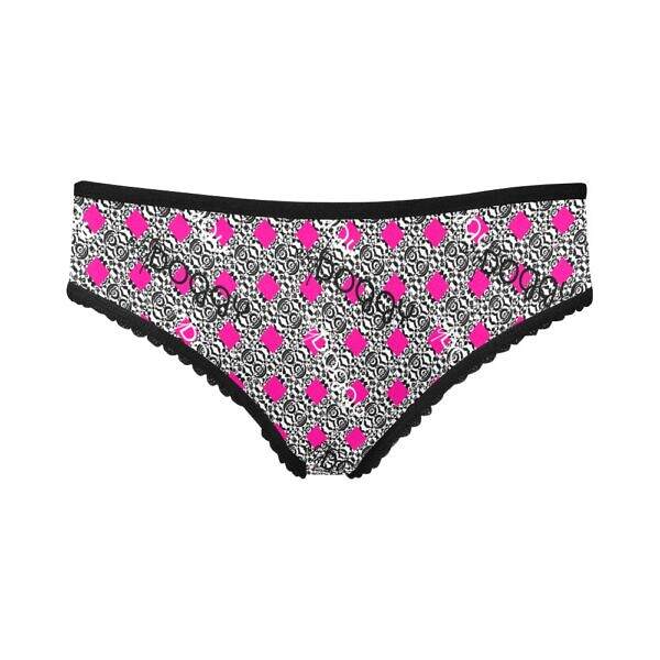 ArtDoggy™ Modern High-cut Brief Panty deep pink front display