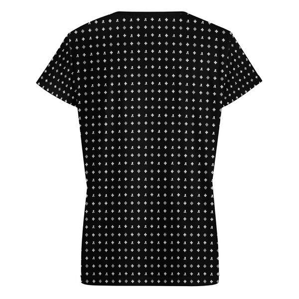 ADpld™ V-neck Short Sleeve T-shirt Black Back Display
