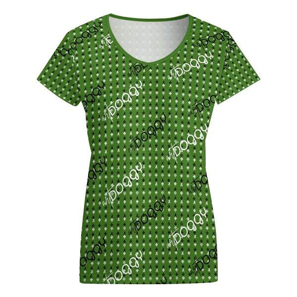 ADpld™ V-neck Short Sleeve T-shirt green front display
