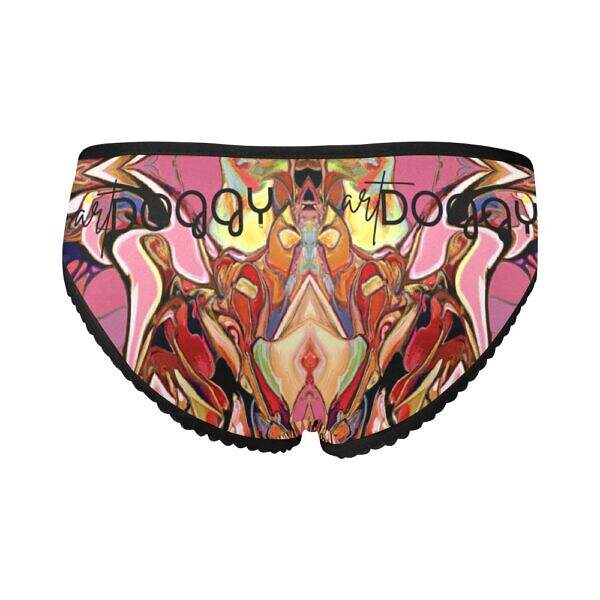ArtDoggy™ Modern High-cut Brief Panty pink back display