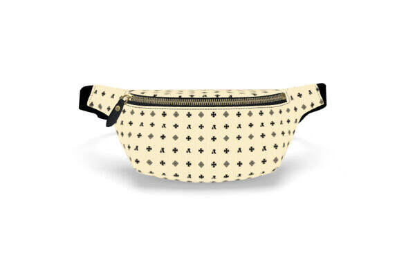 ADpld™ Crema Nappa Leather Fanny Pack crema gold display front