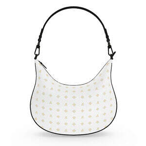 ADpld™ Curve Hobo Bag Crema White gunmetal front display