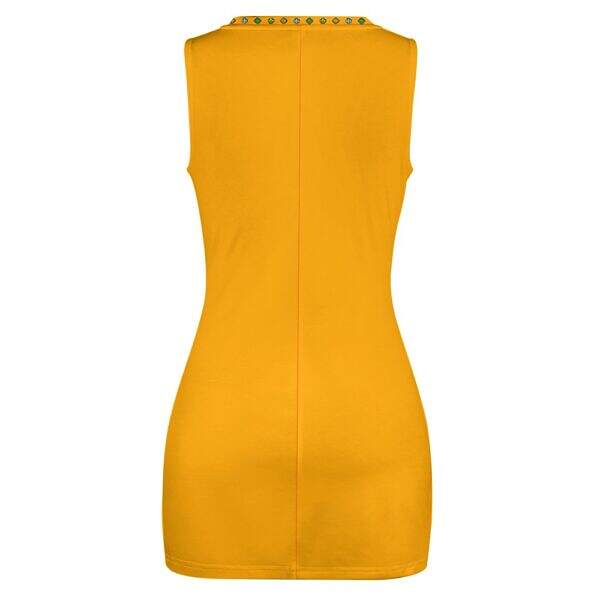 ADpld™ Multicolor Exposed Navel Cross Fit Dress orange back display