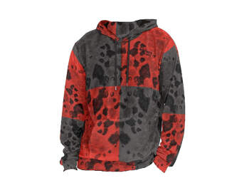 Mold Society™ Men’s Velvet Hoodie | Black + Red