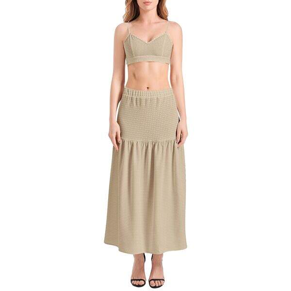 ADpld™ Bralette Top and High Slit Thigh Skirt Set - Image 6