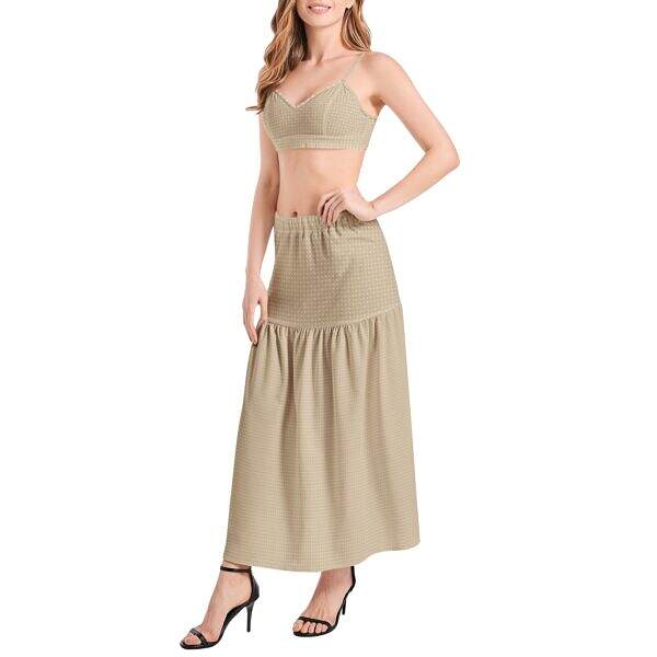 ADpld™ Bralette Top and High Slit Thigh Skirt Set - Image 4