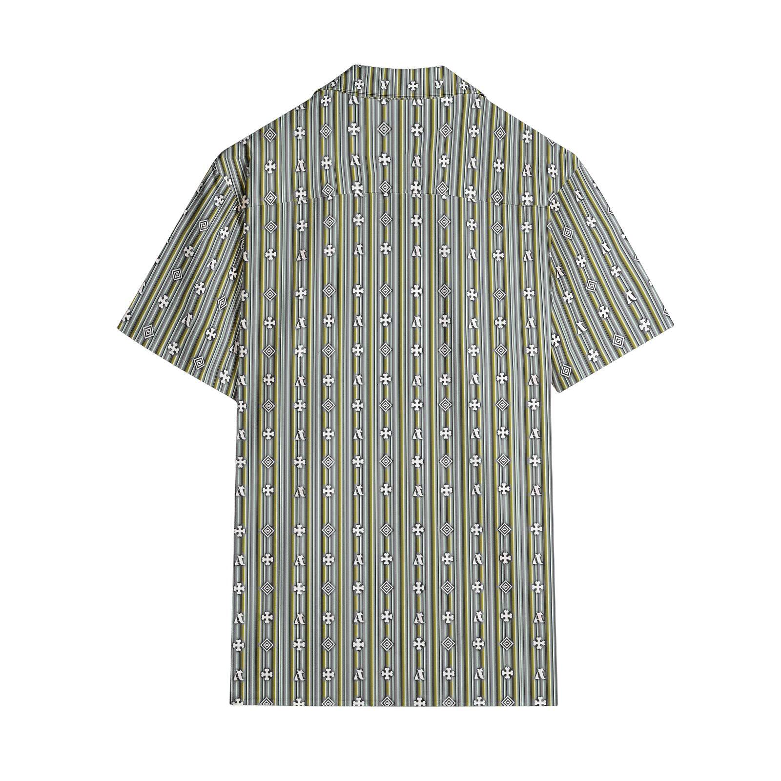 ADpld™ Men's Button Up (Pale Grid) back
