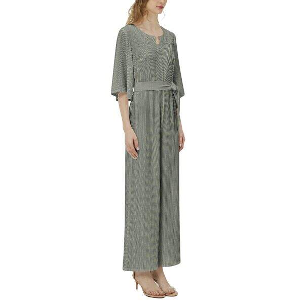 ADpld™ Belted Wide Leg Dolman Sleeve Jumpsuit (Straw)
