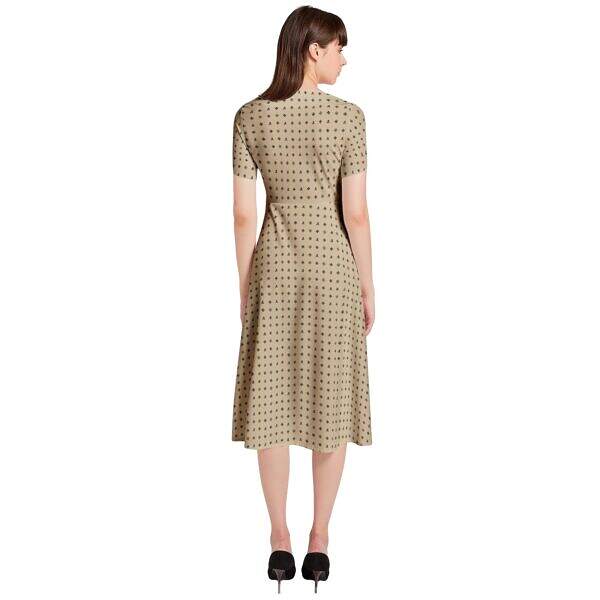 ADpld™ Puff Sleeve Button Dress - Image 6