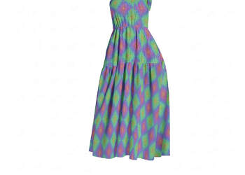 ADpld™ Ruffle Hem Single Shoulder Midi Dress | Mosaic