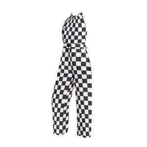 ArtDoggy™ Halter Neck Belted Jumpsuit (Checker) display