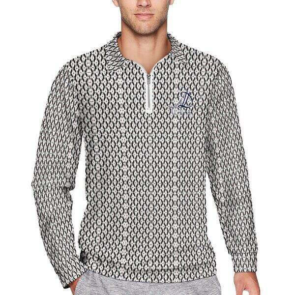 ArtDoggy™ Men's Half-Zip Long Sleeve Polo